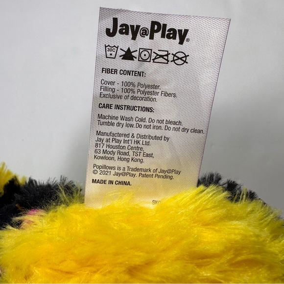 New POPillows Plush Bee Sleepy Time Anytime Pillow - Picture 4 of 10